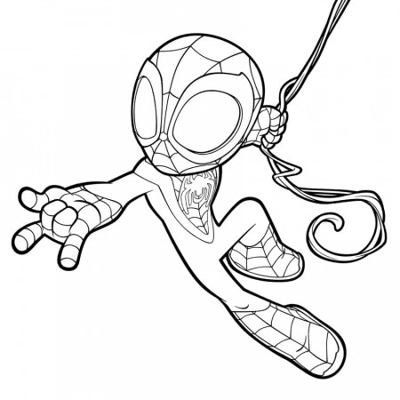 Spidey Miles Morales Coloring Page - Free Printable Coloring Pages for Kids