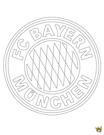 Coloriage Bayern de munich écusson de l'équipe à imprimer