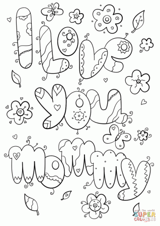 I Love You Mommy coloring page | Free Printable Coloring Pages