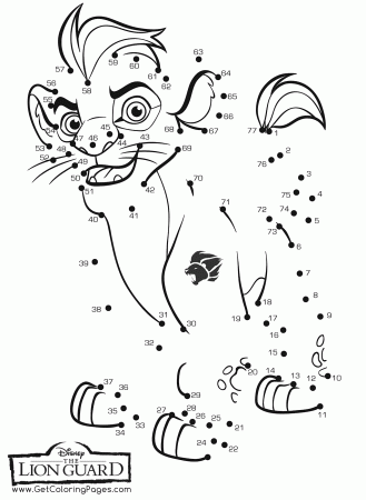 Disney Lion Guard Kion the Leader Dot to Dots - Get Coloring Pages