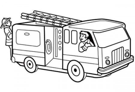 Drawing Firetruck #135803 (Transportation) – Printable coloring pages