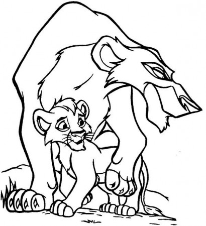 Scar And His Son The Lion King Coloring Page - Download & Print Online Coloring  Pages for Free | Color Nimbus