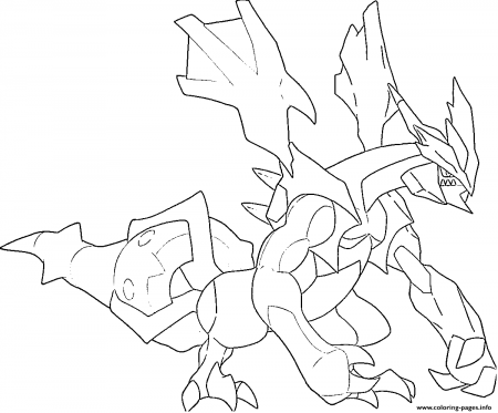 Kyurem Noir Trio Yin Yang Qi Generation 5 Coloring Pages Printable