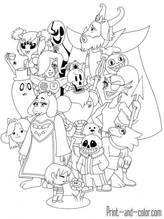 20+ Free Printable Undertale Coloring Pages - EverFreeColoring.com