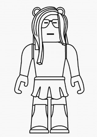 Sleepy girl wears skirt in Roblox game Coloring Pages - Lego Coloring Pages  - Coloring Pages For Kids And Adults