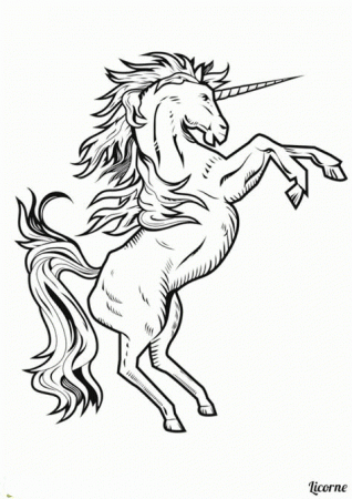 Unicorn Big angry unicorn to color coloring pages