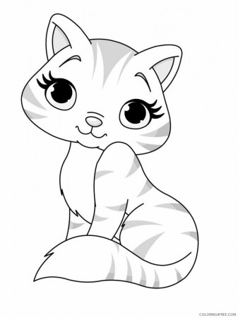 Cute Cats Coloring Pages for Girls cute cats 18 Printable 2021 0302  Coloring4free - Coloring4Free.com