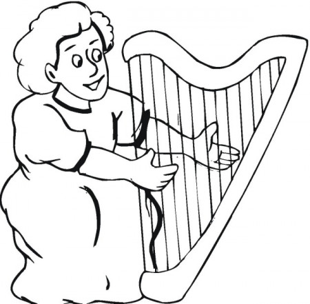 Harp coloring pages