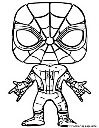 Funko Pop Marvel Spiderman Coloring Pages Printable