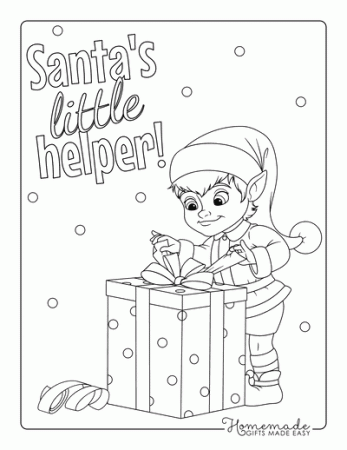 Elf Coloring Pages for Kids to Color | Free Printables