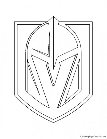 NHL - Vegas Golden Knights Logo Coloring Page | Coloring Page Central