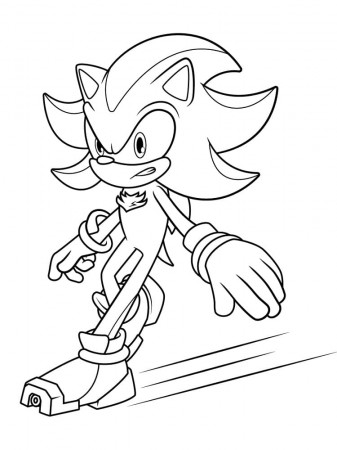 Shadow The Hedgehog 2 Coloring Page - Free Printable Coloring Pages for Kids