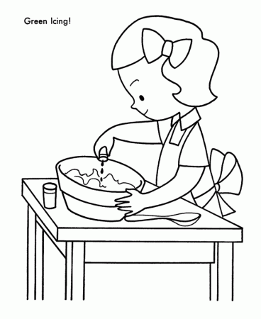 Baking Christmas Cookie Coloring Page - Coloring Pages For All Ages