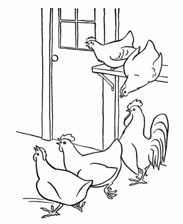 Chickens Coloring Pages : Printable Farm Animal Coloring Pages ...