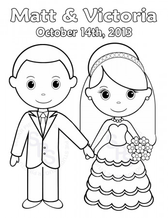 Wedding Printable - Coloring Pages for Kids and for Adults