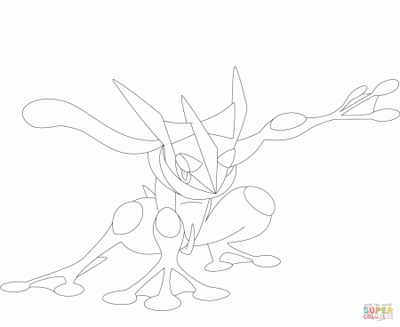 Greninja coloring page | Free Printable Coloring Pages