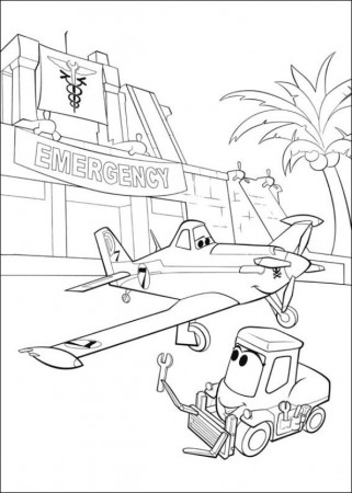Kids-n-fun.com | Coloring page Planes Dusty Dollie