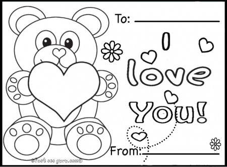 Free coloring valentine cards - Free Design Ideas