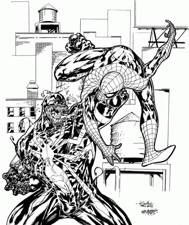 Coloring Pages Spiderman Vs Venom - Coloring