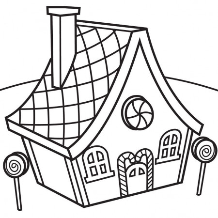 Gingerbread House Coloring Pages for Kids to Learn Color | MP Head