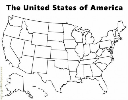 United States Map Coloring Page - Coloring Page