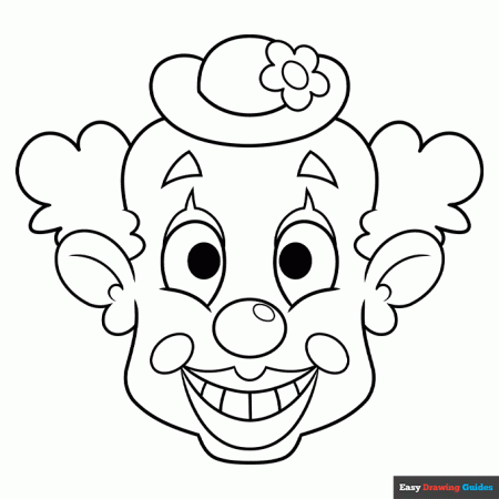 Funny Face Coloring Page | Easy Drawing Guides