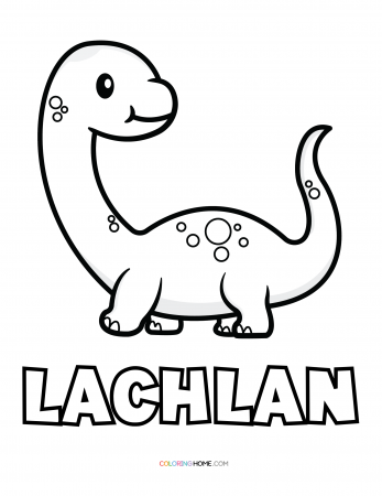 Lachlan dinosaur coloring page