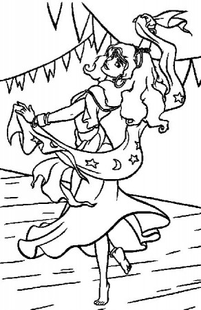 Esmeralda Coloring Page | Disney princess coloring pages, Princess coloring  pages, Coloring pages