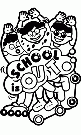 School Is Out Fun Coloring Page | crayola.com