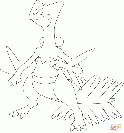 Sceptile Pokemon coloring page | Free Printable Coloring Pages