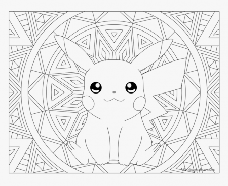 Pokemon Coloring Pages Gyarados With Adult Page Pikachu, HD Png Download ,  Transparent Png Image - PNGitem
