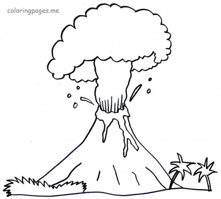 V Is For Volcano Coloring Page Hawaiian Volcano Coloring Pages ...