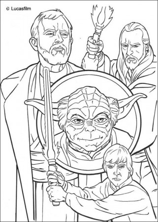 YODA coloring pages - Jedi knights and Yoda