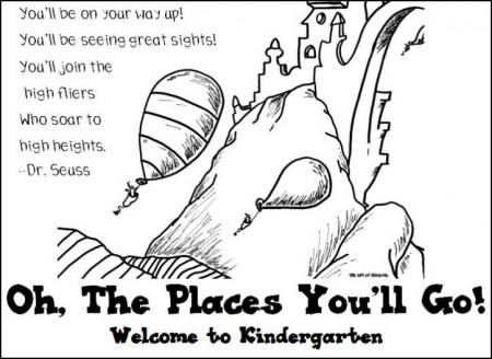 Oh the places you'll go coloring page