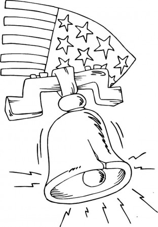 Liberty Bell Ringing Coloring Page