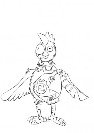 Robot Chicken Coloring Page