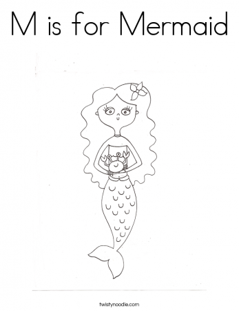 For my little Mermaid Coloring Page - Twisty Noodle