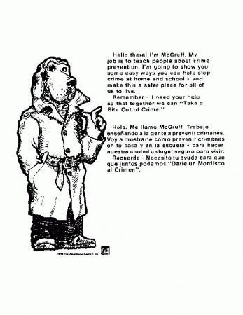 Mcgruff Coloring Page