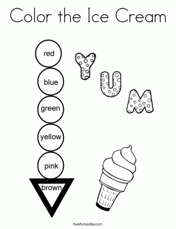 Ice Cream Coloring Pages - Twisty Noodle