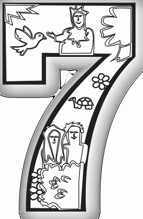 Online Free Coloring Pages Of Days Of Creation 7 - Widetheme
