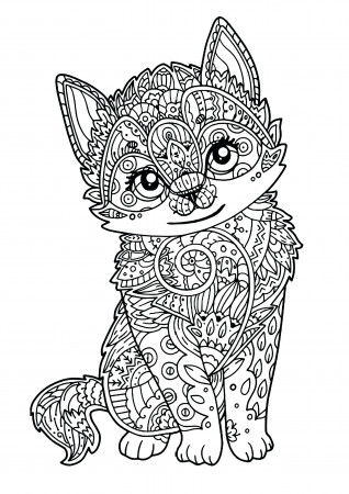 kitten coloring pages print – giftedpaper.co