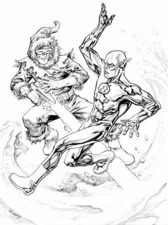 Flash V Captain Cold Coloring Page – coloring.rocks!