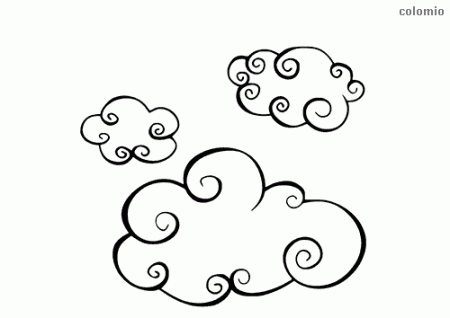 Clouds coloring pages » Free & Printable » Cloud coloring sheets