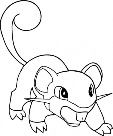 Rattata Coloring Pages - Free Printable Coloring Pages for Kids