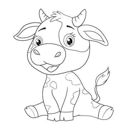 Baby Cow Coloring Book Images - Free Download on Freepik