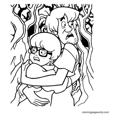 Velma and Shaggy Coloring Pages - Scooby-Doo Coloring Pages - Coloring Pages  For Kids And Adults