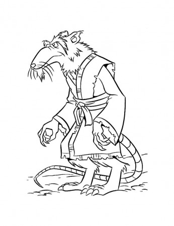 Splinter : Ninja Turtles image to print and color - Ninja Turtles Kids Coloring  Pages