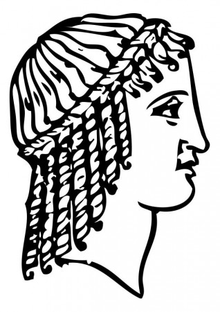 Coloring Page Greek haircut - free printable coloring pages - Img 28367