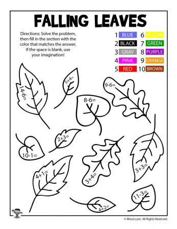 Fall Leaves Math Coloring Page | Woo! Jr. Kids Activities : Children's  Publishing