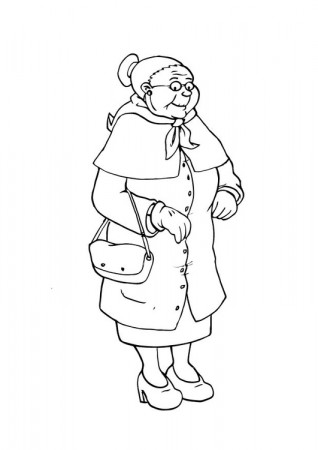 Coloring Page grandmother - free printable coloring pages - Img 23107